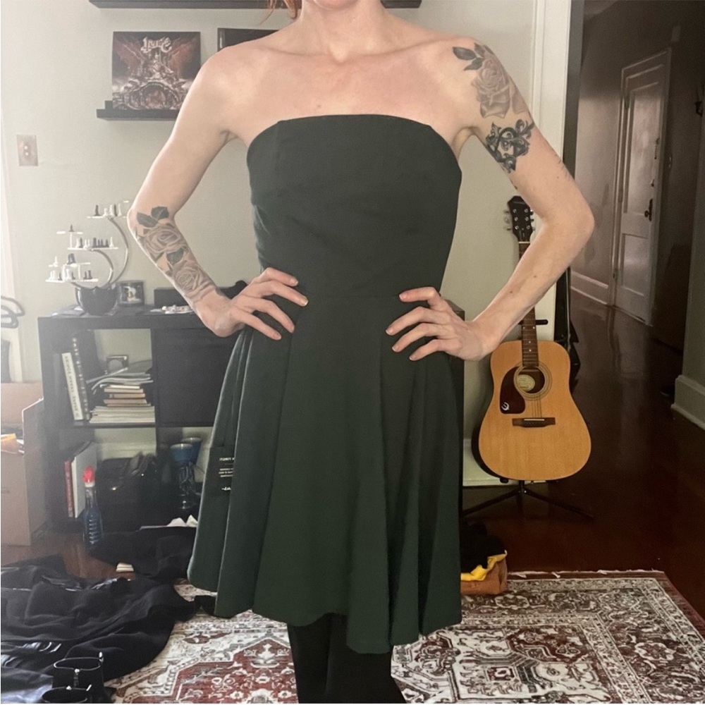Lulu's Green Strapless Dress XS NEW